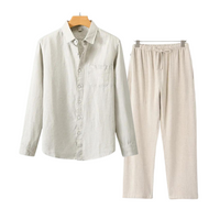 Hajie | Herren Sommer Outfit | Party in Beige/Beige