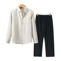 Hajie | Herren Sommer Outfit | Party in Beige/Schwarz