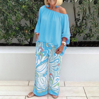 Daphne | Damen Sommer Outfit | Zweiteiler Set in Hellblau