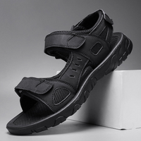 Alfonso | Herren Sommer Sandalen | Schwarze in Schwarz