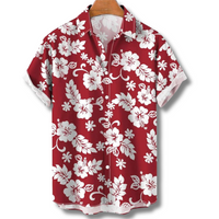 Barry | Sommerhemd Herren | Hawaii in Rot
