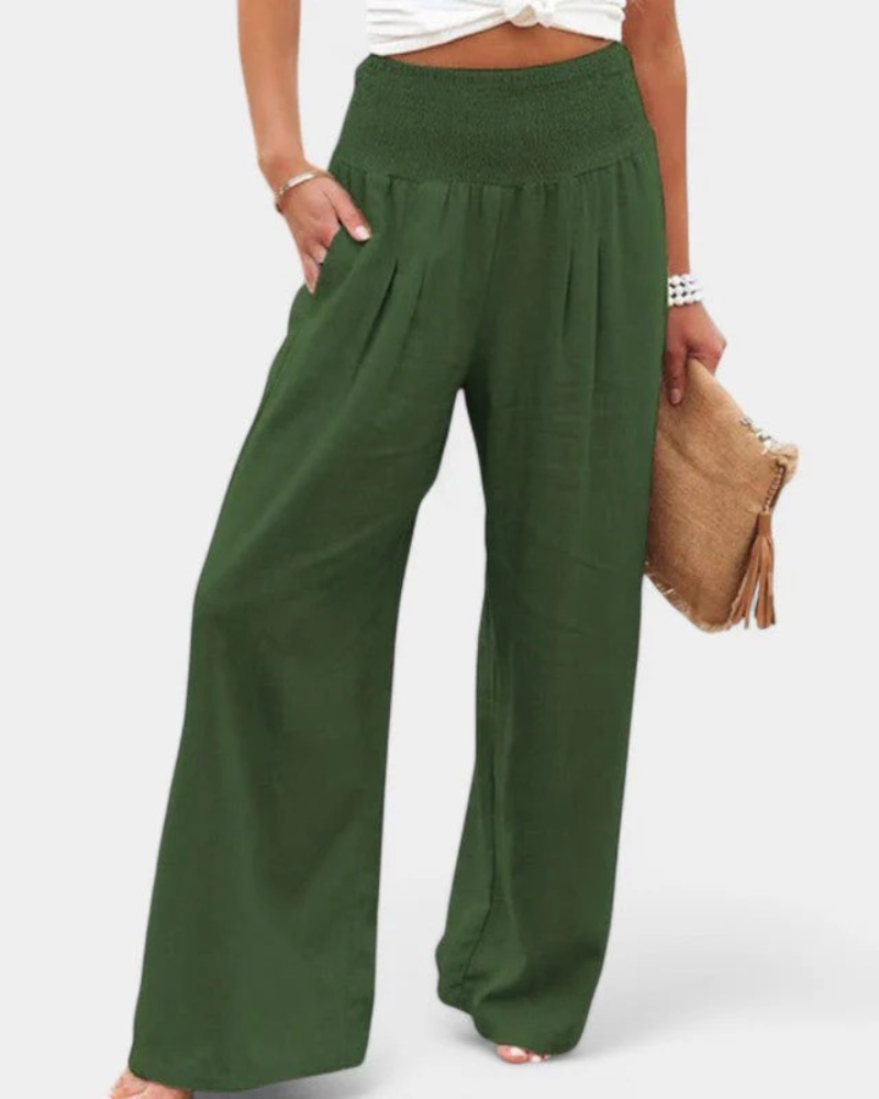 Sommerhose mit hoher Taille für Damen | Leichte