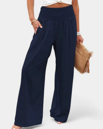 Sommerhose mit hoher Taille für Damen | Leichte