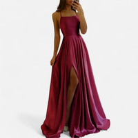 Margaret | Damen Elegantes Hochzeitsgäste Maxikleid in Rot