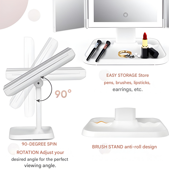 LED Make-up Spiegel mit Dreifacher Beleuchtung - Clara