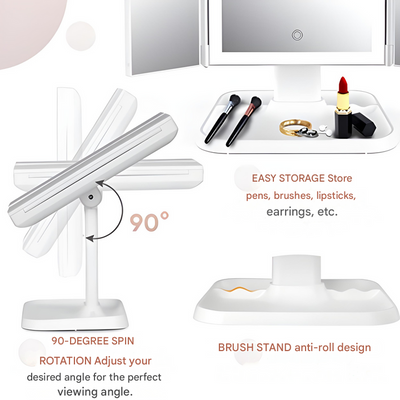 LED Make-up Spiegel mit Dreifacher Beleuchtung - Clara