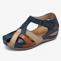 Anke - Schicke Komfort-Keilsandalen in Blau