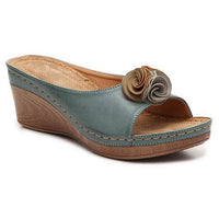 LIDIA™ - Bequeme Leder-Orthopädie-Sandalen für Frauen in Blau