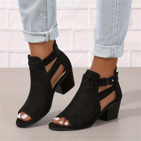 Paulina | Sandalen mit Absatz in Schwarz