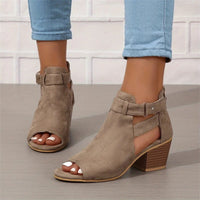Paulina | Sandalen mit Absatz in Beige