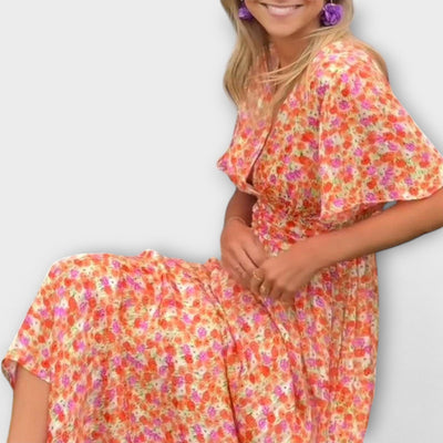 Elsie - Klassisches V-Ausschnitt Kleid