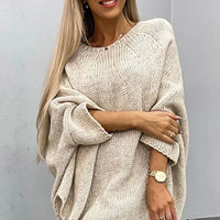 Stylischer Grobstrickpullover für Damen | Lässig in Beige