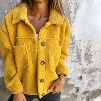 Jessica | Wollwestenjacke in Gelb