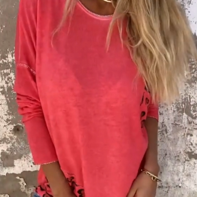 Pamela® | Lässiges und modisches Langarm-Top mit Rundhalsausschnitt für Damen