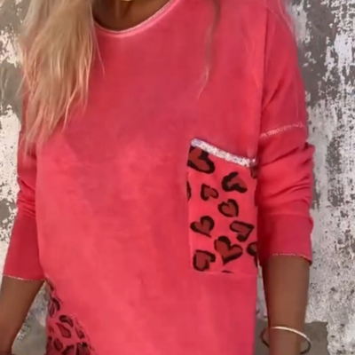 Pamela® | Lässiges und modisches Langarm-Top mit Rundhalsausschnitt für Damen