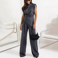 Livia | Elegantes zweiteiliges Damen-Set in Dunkelgrau