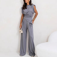 Livia | Elegantes zweiteiliges Damen-Set in Hellgrau