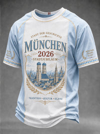Männliches München-Print-Casual-T-Shirt in als bild