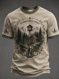 Herren-T-Shirt aus Deutschland im Schwarzwald-Stil mit Vintage-Print in als bild