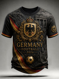 Herren-Vintage-Deutschland-Fußballfan-T-Shirt mit Aufdruck in als bild