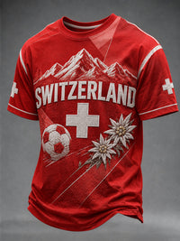 Herren-T-Shirt mit Schweizer Team-Fanprint in als bild