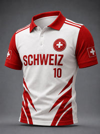 Herren-T-Shirt mit Schweizer Fußballfan-Print in als bild