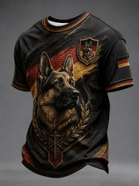 Herren-T-Shirt mit Deutscher-Schäferhund-Print in als bild