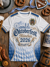 Herren-Oktoberfest-T-Shirt im Trikotstil 2026 in als bild