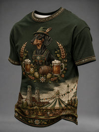 Herren-Oktoberfest-T-Shirt aus München mit Dackelmotiv in als bild
