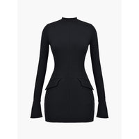 Stilvolles Kleid mit langen Ärmeln - Franze in Schwarz