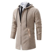 Dwight | Strickjacke mit Reißverschluss | Kapuze in Beige