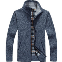 Arcel | Herren Strickjacke mit Reißverschluss | Schwarz in Marineblau