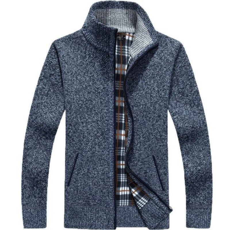 Arcel | Herren Strickjacke mit Reißverschluss | Schwarz