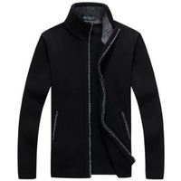 Arcel | Herren Strickjacke mit Reißverschluss | Schwarz in Schwarz