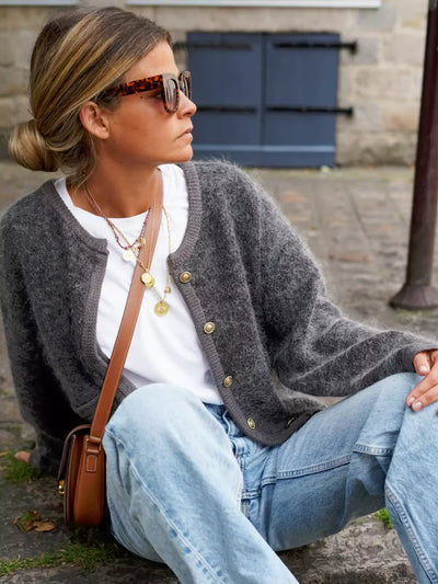 Strukturierter Strick-Cardigan - Mila