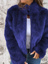 Stylische warme Damenjacke - Anneliese in Blau