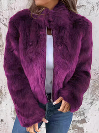 Stylische warme Damenjacke - Anneliese in Lila