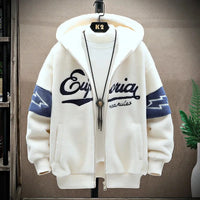 Stylischer Varsity-Kapuzenpullover - Henrik in Beige