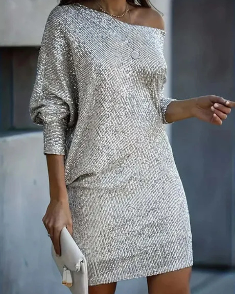 Stylisches Pailletten Partykleid für Damen | Mini