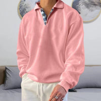 Detlef | Herren Leichter Polo pullover in Rosa