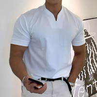 Sherwin | T-Shirt Weiß Herren | V-Ausschnitt in Weiß
