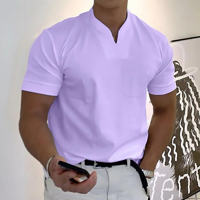 Sherwin | T-Shirt Weiß Herren | V-Ausschnitt