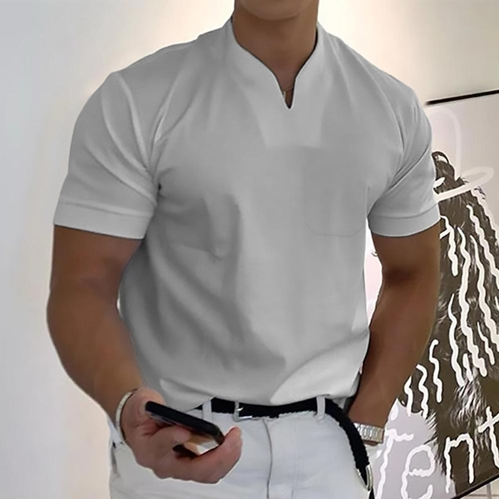 Sherwin | T-Shirt Weiß Herren | V-Ausschnitt