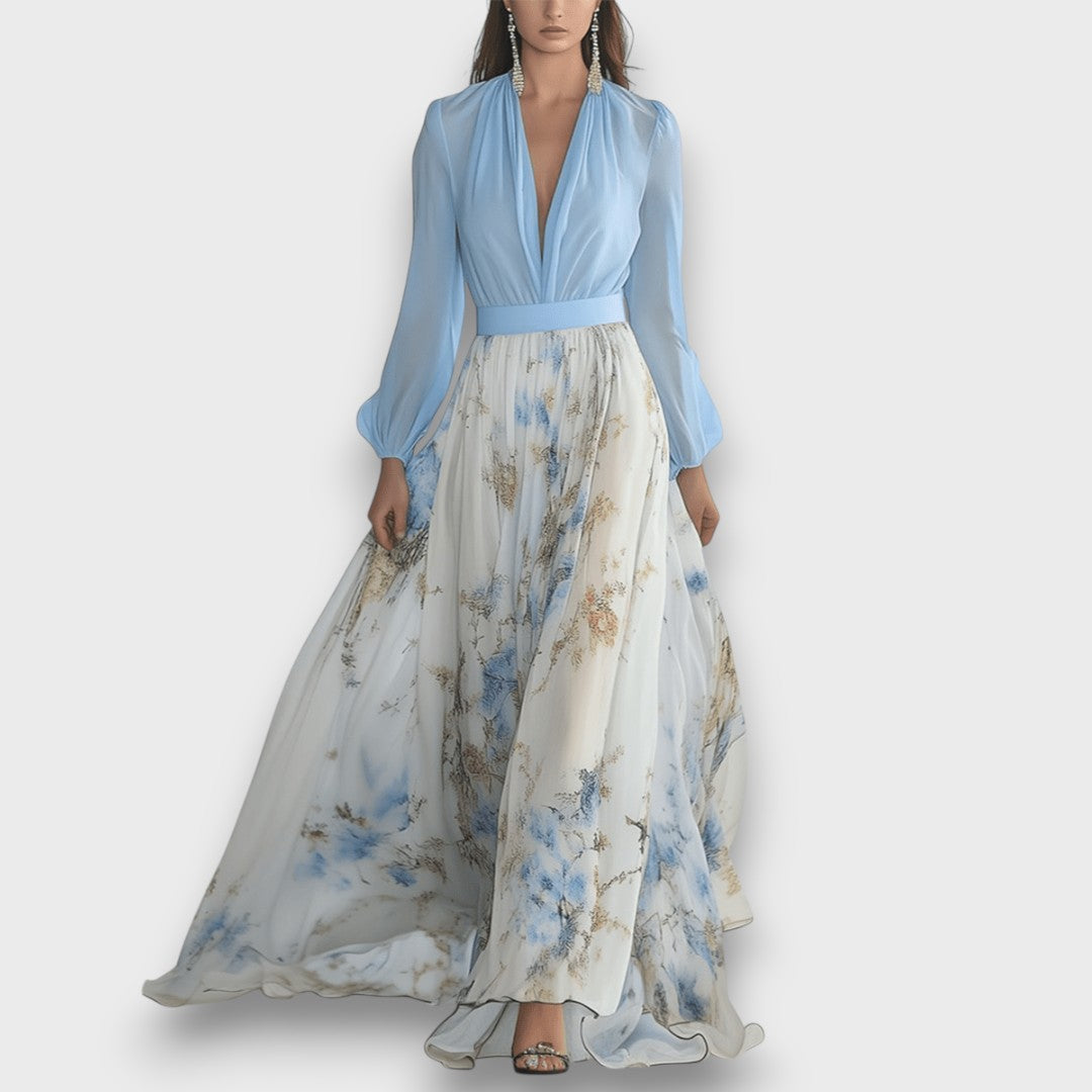 Cara – Fließendes Maxikleid mit floraler Anmut