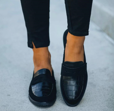 Thelma | Damen Schwarz Mokassins | Loafer Elegant