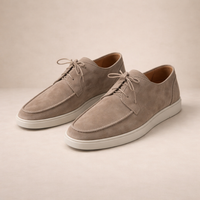 Tobias | Herren Lässige Schnürung Leder Loafer in Beige