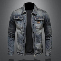 Tobias | Herren Retro Vintage Jeansjacke mit Reißverschluss in Standard