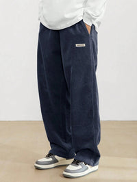 Tom | Herren Weite Baggy Hose Verstellbarer Bund in Blau