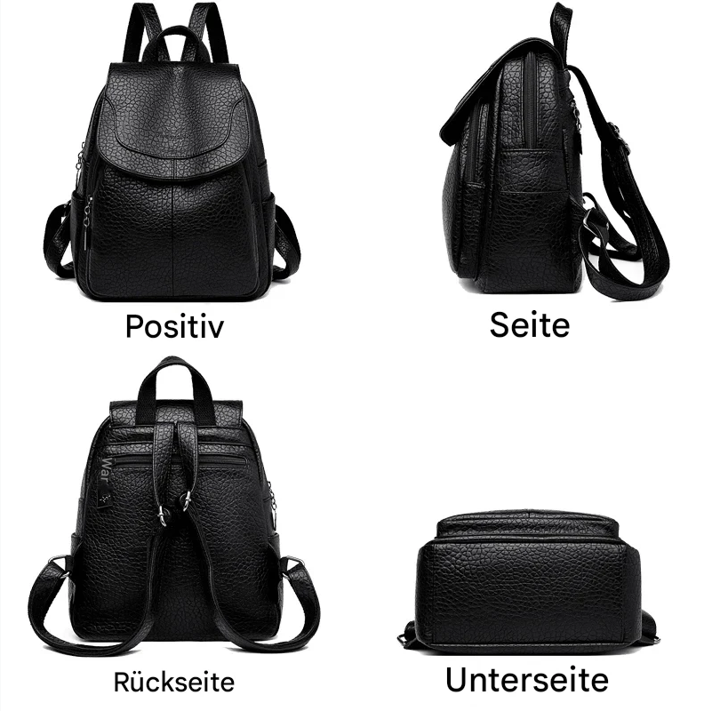 SANA | DIEBSTAHLSICHERER LEDERRUCKSACK