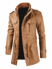 Kenneth | Trenchcoat Herren | Schwarze Jacke in Hellbraun